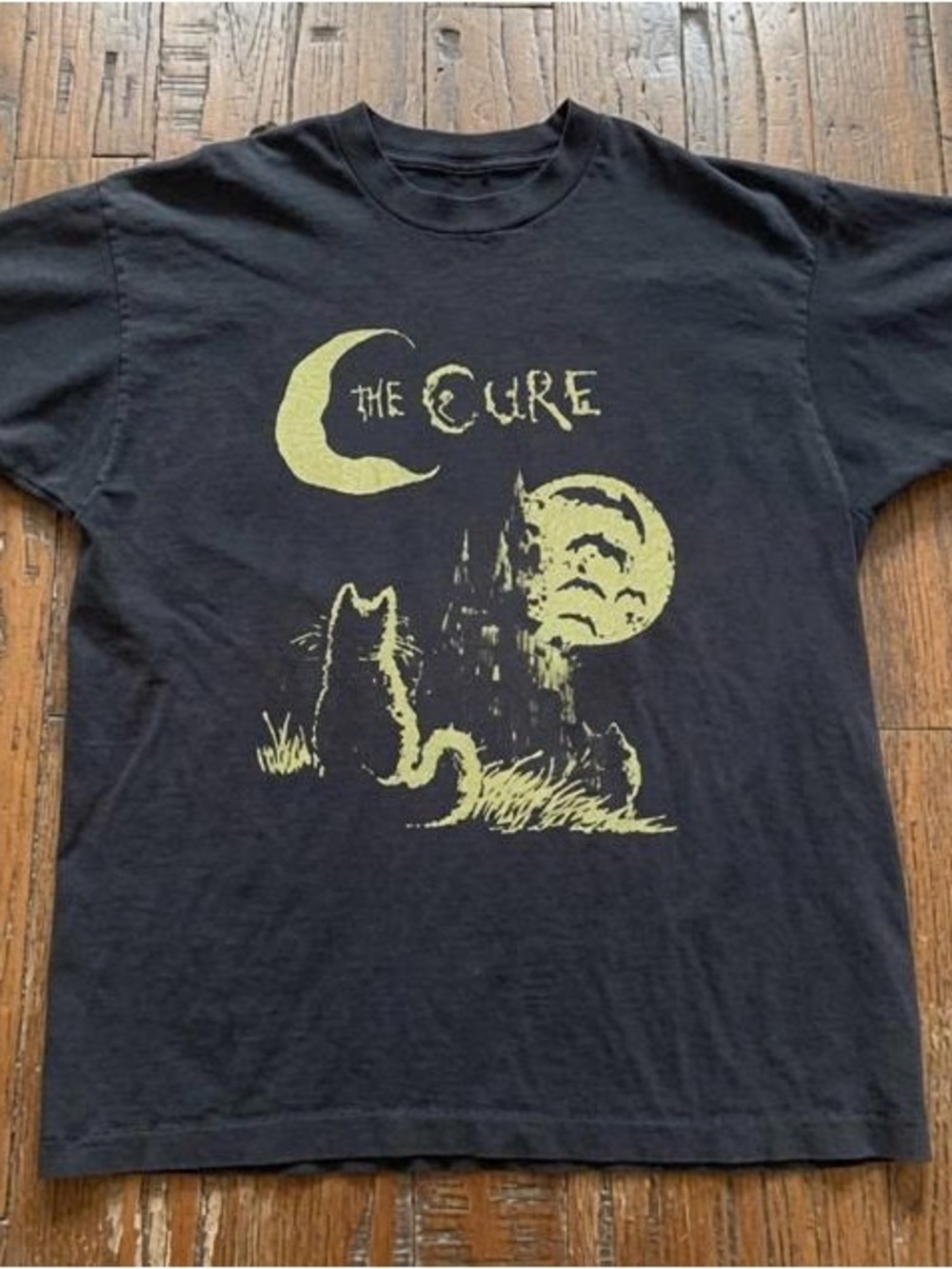 Graphic Band Tee - Black with Yellow Print